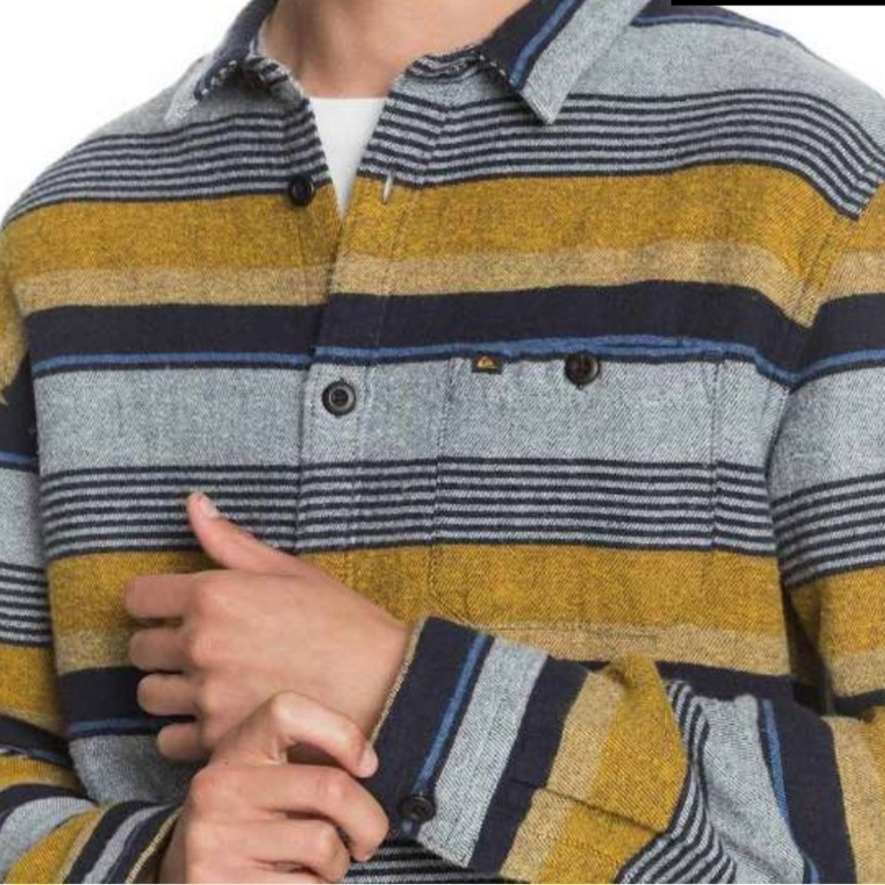 NWT QUICKSILVER MENS FLANNEL SHIRT SIZE L